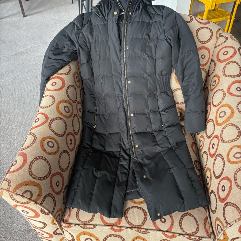 Cole Haan Long Black Puffer Jacket